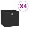 Storage Boxes 4 pcs Non-woven Fabric 28x28x28 cm Black Colour black Quantity in Package 4 Number of 1 