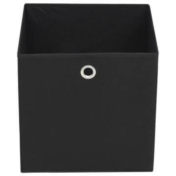 Stylish 4 pcs Black Non-woven Storage Boxes | HipoMarket