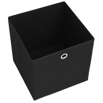 Stylish 4 pcs Black Non-woven Storage Boxes | HipoMarket