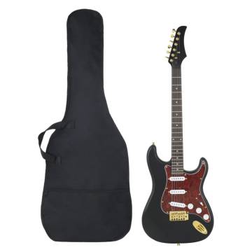 Beginner Electric Guitar with Bag - Black & Gold 39" | HipoMarket