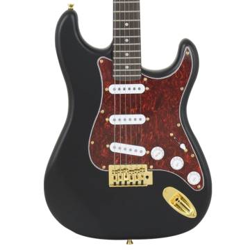 Beginner Electric Guitar with Bag - Black & Gold 39" | HipoMarket