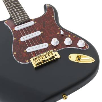 Beginner Electric Guitar with Bag - Black & Gold 39" | HipoMarket