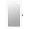 Wall Mounted Mirror Jewellery Cabinet in White - 37.5x10x67 cm