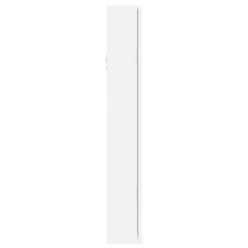 Wall Mounted Mirror Jewellery Cabinet in White - 37.5x10x67 cm