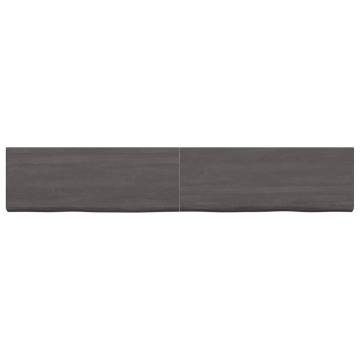 Dark Brown Bathroom Countertop | Solid Oak 160x30 cm