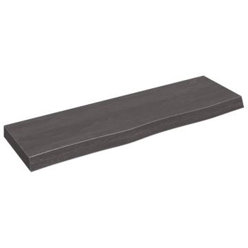 Dark Brown Wall Shelf - Solid Oak 100x30 cm | HipoMarket