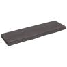 Wall Shelf Dark Brown 100x30x(2-6) cm Treated Solid Wood Oak Colour dark brown Size 100 x 30 x 6 cm Quantity in Package 1 Number of Pieces 