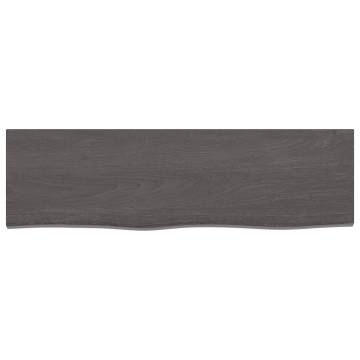 Dark Brown Wall Shelf - Solid Oak 100x30 cm | HipoMarket