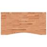 Solid Wood Beech Desk Top - 110x(50-55)x2.5 cm | Hipomarket