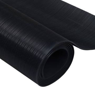 Rubber Floor Mat Anti-Slip 2x1m - Fine Ribbed Safety Mat