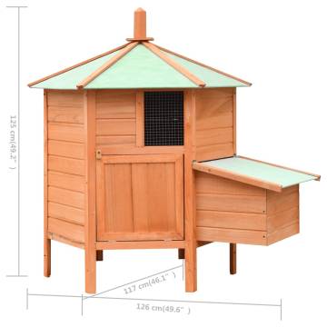 Quality Solid Pine Chicken Cage | 126x117x125 cm