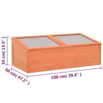 Durable Wooden Greenhouse 100x50x34 cm - Hipomarket