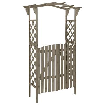 Stylish Grey Pergola with Gate - 116x40 cm | Hipo Market