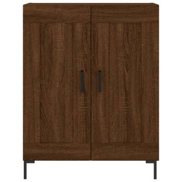 Classic Brown Oak Sideboard - Engineered Wood 69.5x34x90 cm