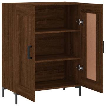 Classic Brown Oak Sideboard - Engineered Wood 69.5x34x90 cm