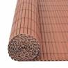 Double-Sided Garden Fence 110x300 cm - Brown | Hipo Market