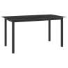 Garden Table Black 150x90x74 cm Aluminium and Glass Colour black Size 150 x 90 x 74 cm Quantity in Package 1 