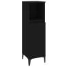 3 Piece Bathroom Furniture Set - Black Engineered Wood