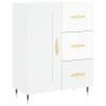 Stylish Highboard High Gloss White - 69.5x34x180 cm