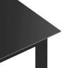 Stylish Black Garden Table - Aluminium & Glass 150x90 cm