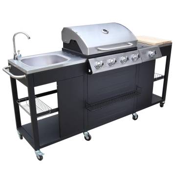 Outdoor Kitchen Barbecue Montana with 4 Burners - Hipo Market