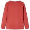 Kids' Long Sleeve T-Shirt in Burnt Red - Size 116