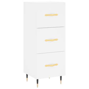 Stylish Highboard White 34.5x34x180 cm - Engineered Wood