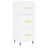 Stylish Highboard White 34.5x34x180 cm - Engineered Wood