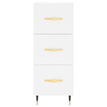 Stylish Highboard White 34.5x34x180 cm - Engineered Wood