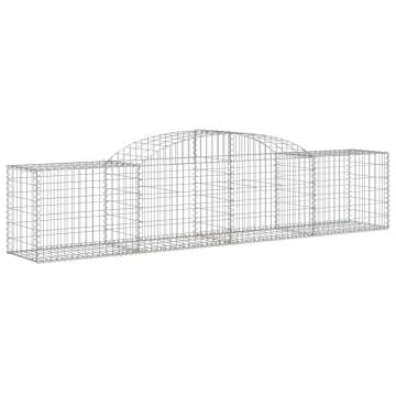 Arched Gabion Baskets 10 pcs - 300x50x60/80 cm Galvanised Iron