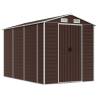 Brown Garden Shed 191x300cm - Durable Galvanised Steel