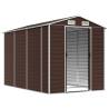 Brown Garden Shed 191x300cm - Durable Galvanised Steel