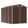 Brown Garden Shed 191x300cm - Durable Galvanised Steel