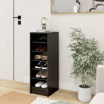 High Gloss Grey Shoe Cabinet | Stylish Storage Solution