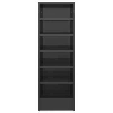 High Gloss Grey Shoe Cabinet | Stylish Storage Solution