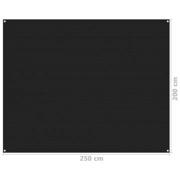 Tent Carpet 250x200 cm Black - Comfort for Camping Trips