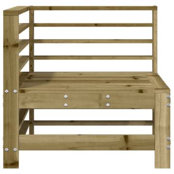 Garden Corner Sofa - Impregnated Pine Wood at HipoMarket