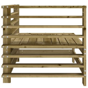 Garden Corner Sofa - Impregnated Pine Wood at HipoMarket