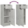 3 Piece Bathroom Cabinet Set - Concrete Grey Engineered Wood