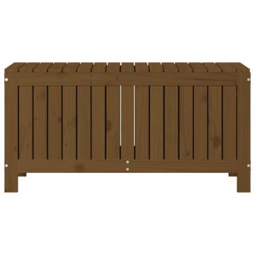 Garden Storage Box Honey Brown - Solid Pine, 108x42.5x54 cm