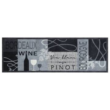 Kitchen Rug Washable Wine Grey 60x180 cm | Hipomarket