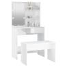 LED Dressing Table Set - High Gloss White for Elegant Bedrooms