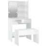 LED Dressing Table Set - High Gloss White for Elegant Bedrooms