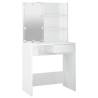 LED Dressing Table Set - High Gloss White for Elegant Bedrooms