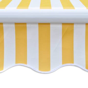 Folding Awning 300 cm - Yellow & White for Your Garden