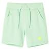 Kids' Shorts with Drawstring Bright Green 128 Colour green Size 128 (7-8y) 