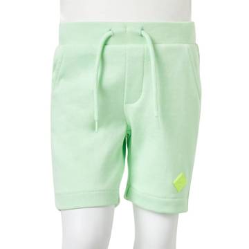 Kids' Bright Green Shorts with Drawstring - Size 128