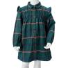 Kids' Dark Green Ruffle Dress - Long Sleeves 116 | HipoMarket