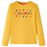 Kids' T-shirt with Long Sleeves Dark Ochre 116 Colour ochre Size 116 (5-6y) 