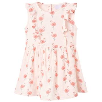 Kids' Ruffled Dress Soft Pink - Stylish & Comfortable | HipoMarket